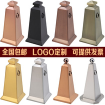 Stainless Steel Metal Road Cone Parking Sign Barricade Square Cone Reflective Cone Parking Ice Cream Barrel Warning Post