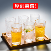 Glass home creative light luxury crystal drinking water cup high-grade juice milk cup tea cup tea cup set Beer Cup