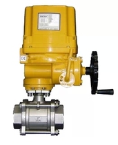 Q911F-16P electric ball valve switch type explosion-proof electric three-piece ball valve DN65 DN80 DN100