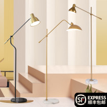 Nordic floor lamp Living room sofa Bedroom bedside light luxury post-modern simple creative ins wind net red floor lamp