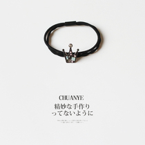 Simple Feng Shui diamond hair circle Korean personality perfume crown net red head rope Female hair rope tie hair rubber band headdress