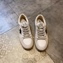 Small Ckerwin Black White Europe Station Doing Old Little Dirty Xie Retro Genuine Leather Casual Xie ~ Flat Bottom Plate Xie