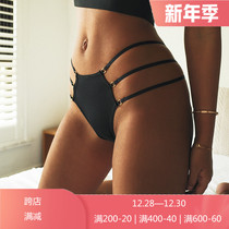 Furfiguer European and American womens underwear lace sexy seamless low waist transparent with hollow out ins Wind breifs