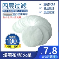 Dust-proof gasket Electrostatic protection cotton 7 cm white round white imported U2K washed filter core filter paper 89