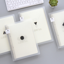 Metal clip binder transparent loose leaf notebook removable PP coil book a5 B5 notebook stationery notebook wholesale Korea hipster notebook 16K Binder