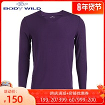 New Baodi Weide counter non-trace V collar long sleeve warm top thin men autumn clothes ZBN72KU1