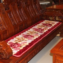 Solid Wood Sofa Cushions Old Red Wood Long Chair Cushion All Season Universal Non-slip Thickened Cool Chair Leather Sofa Seat Cushion