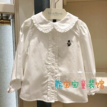 Girls Long Sleeve Shirt Spring and Autumn New Childrens Clothing Bear in the Big Childs Costume TKYW91252A
