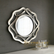 American retro art wall-mounted entrance mirror Living room dining side mirror creative background wall decoration hanging mirror customization