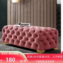 Nordic Strip Sofa Bench Light Lavish Cloakroom red stool fitting room stool pedalling stool Bench Bedroom Bedstool
