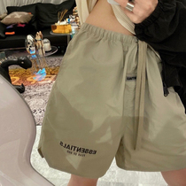 FOG FEAR OF GOD double thread ESSENTIALS woven basketball sports reflective shorts high street five-point pants