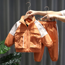 Boy autumn and winter set 2020 new children plus velvet thick sports two-piece baby Korean handsome assault suit