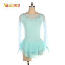 Fono figure skating suit skating suit performance suit custom children adult Girl competition grade dress nylon mesh yarn