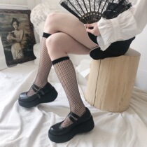 Summer new net red with the same fishnet socks black socks tube socks size mesh fishnet socks White calf socks