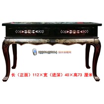 Yangzhou lacquerware neoclassical lacquer art home decoration shell snail flowers and birds double smoking guqin table porch custom