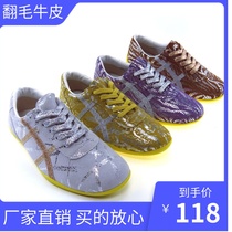 Genuine Tai Chi shoes fur fur cowhide martial arts shoes beef tendon practice kung fu shoes Mulan Baguquan Taekwondo shoes for men and women