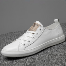 2022 Spring new small white shoes casual mens shoes genuine leather breathable 100 hitchhiking board shoes mens Korean version leather shoes
