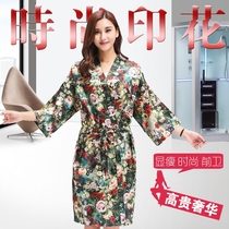 Hairdressing tools robes small workers flowers customer service kimono apron sauna barber shop beauty salon