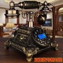 European retro telephone cabin household old antique telephone fixed wireless plug-in wireless interface rotation living room wired