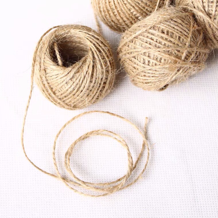 Hemp rope handmade DIY rope thickness 1 5mm bouquet bundled with rope retro small roll hanging plate decorated rope for about 30m