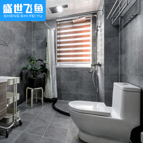 Industrial Feng shui mud brick Light gray wall brick Non-slip floor tiles Kitchen bathroom Living room Antique tiles 600x600
