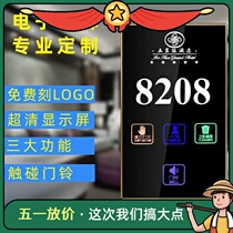 Real shot Kaidist hotel luminous LED electronic touch door number Indoor KTV club Hotel door intelligent panel