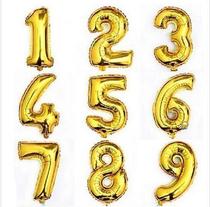 16 and 32inch Gold Number Balloon Aluminum Foil Helium Ballo