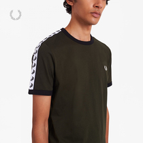 FRED PERRY MENs short-sleeved T-shirt 2021 summer new British cotton casual wheat ear embroidery trend M6347