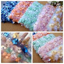 High quality color flower sequins rhinestone ribbon hand-stitched clothing lace lace shoulder strap belt skirt accessories