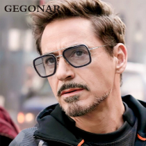 Iron Man Donnie with the same glasses male tide spider-man Edith radiation-proof blue light with myopia color-changing glasses frame