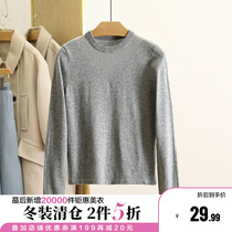 (pull) Rabbit wool splicing hollowed-out pure color round neckline sweater winter clothing 2021 new brand discount womens clothing