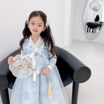 Childrens high-end gown China Wind Hanfu Girls Long sleeves Aesha Princess Leia Dress Spring Autumn Season Korean suit Dress Spring Dress