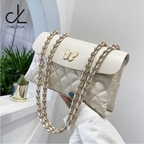 CMLZIUA brand-name bag female 2021 new diamond butterfly small square bag simple all-over shoulder oblique bag