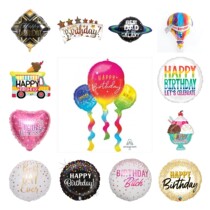 Imported aluminum balloon decoration cartoon adult childrens birthday party helium floating ball pink girl heart