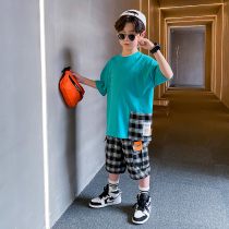 Boy T-shirt short sleeve summer 2021 new children thin cotton top boy Korean half sleeve tide