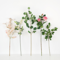 Nordic simulation Flower home background wall decoration flower chrysanthemum wedding landscape leaves plant creative photography props