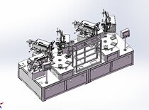 Multi-station foam labeling machine 3D digital model drawing Solidworks design