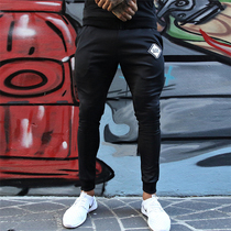 Muscle faith sports sweatpants brother fitness dog running basketball ins with the same slim casual small feet trousers men
