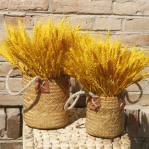 Shop opening barley flower basket wheat ear dried flower bouquet reed decoration furnishings window floor-to-ceiling flower shop materials