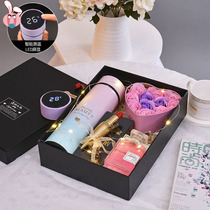 Birthday gift cute gift box girl teacher thermos cup creative portable fashion smart cup set gift