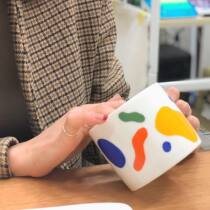 Endless Stars Ins Creative Color Color Ceramic Cups Mark Cups of Coffee Cups Cups Milk Cups