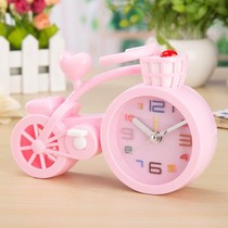 2018 Korean creative student small alarm clock cute simple bedroom childrens alarm clock mute bedside electronic time new