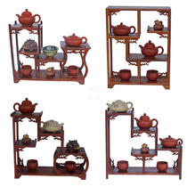 Teapot stand tea shop set tea shelf solid wood small bozhibao pear modern simple display cabinet