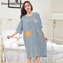 Little nurse underwear large size nightgown women Summer Home clothing cotton loose thin wear pajamas 2021 New