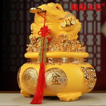 Golden toad ornaments cornucopia piggy bank piggy bank gold toad living room wine cabinet TV cabinet decoration toad gifts