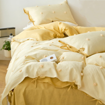 Super Soft Nude Sleeping 120pcs 100% Cotton Four Piece Pure Cotton Duvet Covers Class A Native Princess Wind Bedding