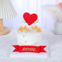 Net Red Valentines Day Love Cubits Cake Decoration Love Sue White Angel Swing Goddess Birthday Baking Dress