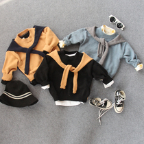 Boys autumn and winter style sweater Childrens baby Three-color shawl-knitted sweatshirt for children Han version 100 hitches of headliner