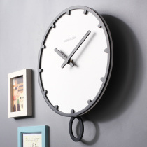 Geekcook Extreme Guest Library Nordic Style Swing Hung Clock Brief Modern Clock Living Room Bedroom Muted Clocks