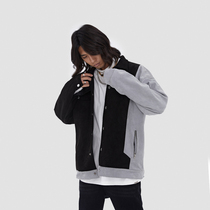 BONELESS color deconstruction suede jacket trend street loose pocket casual jacket men